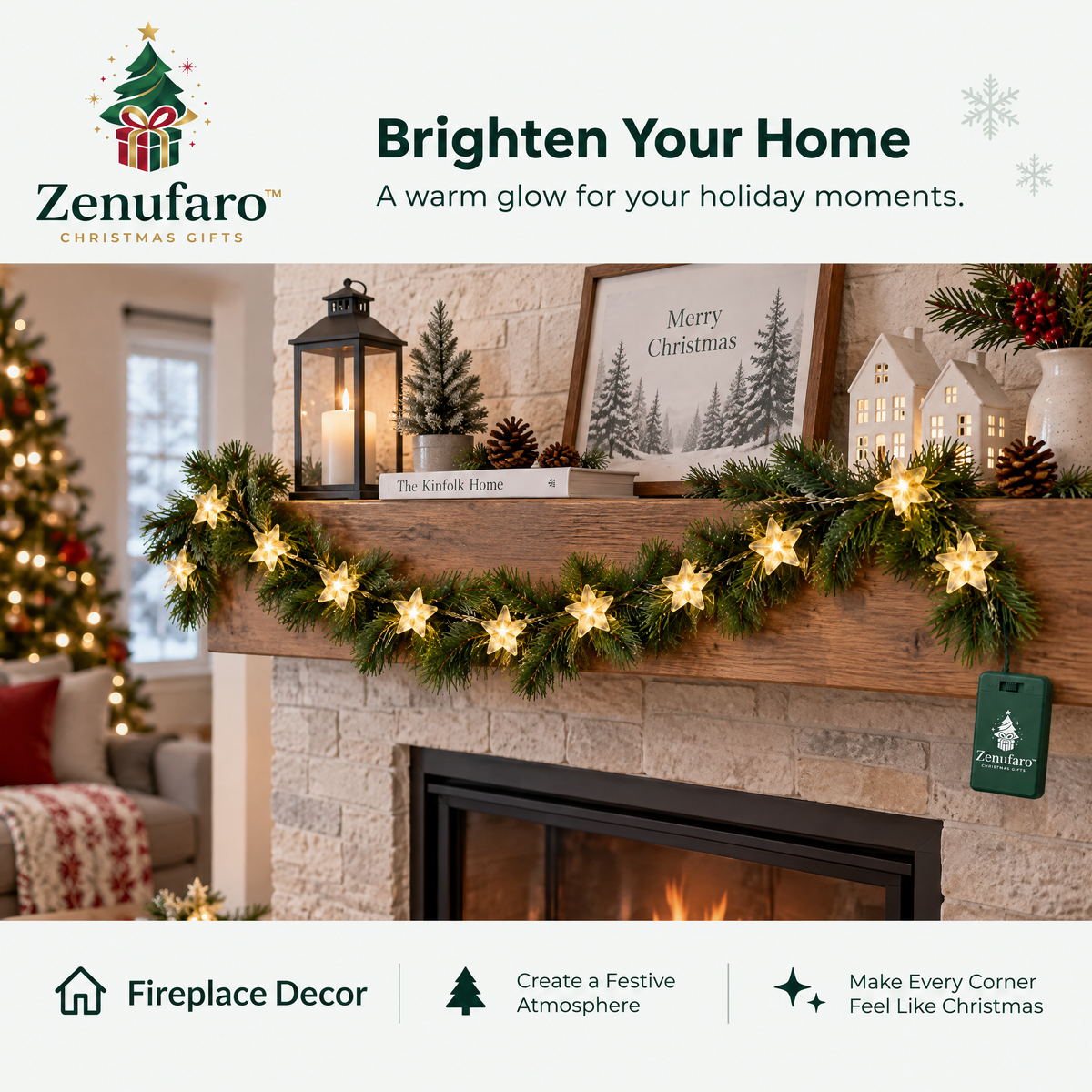 Zenufaro™ Golden Starlight Garland
