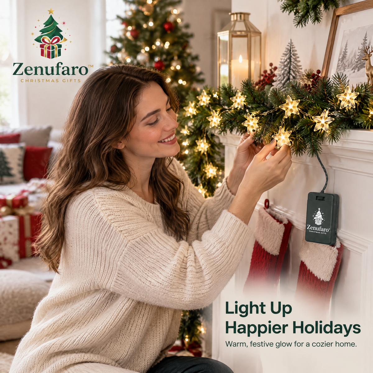 Zenufaro™ Golden Starlight Garland