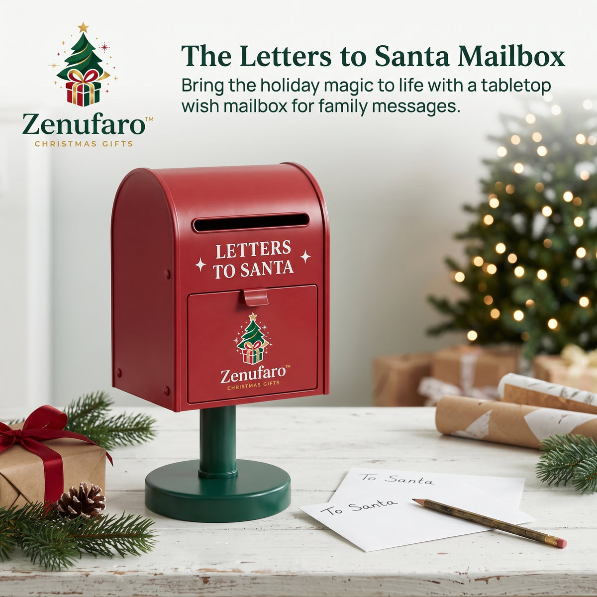Zenufaro™ Letters to Santa Mailbox