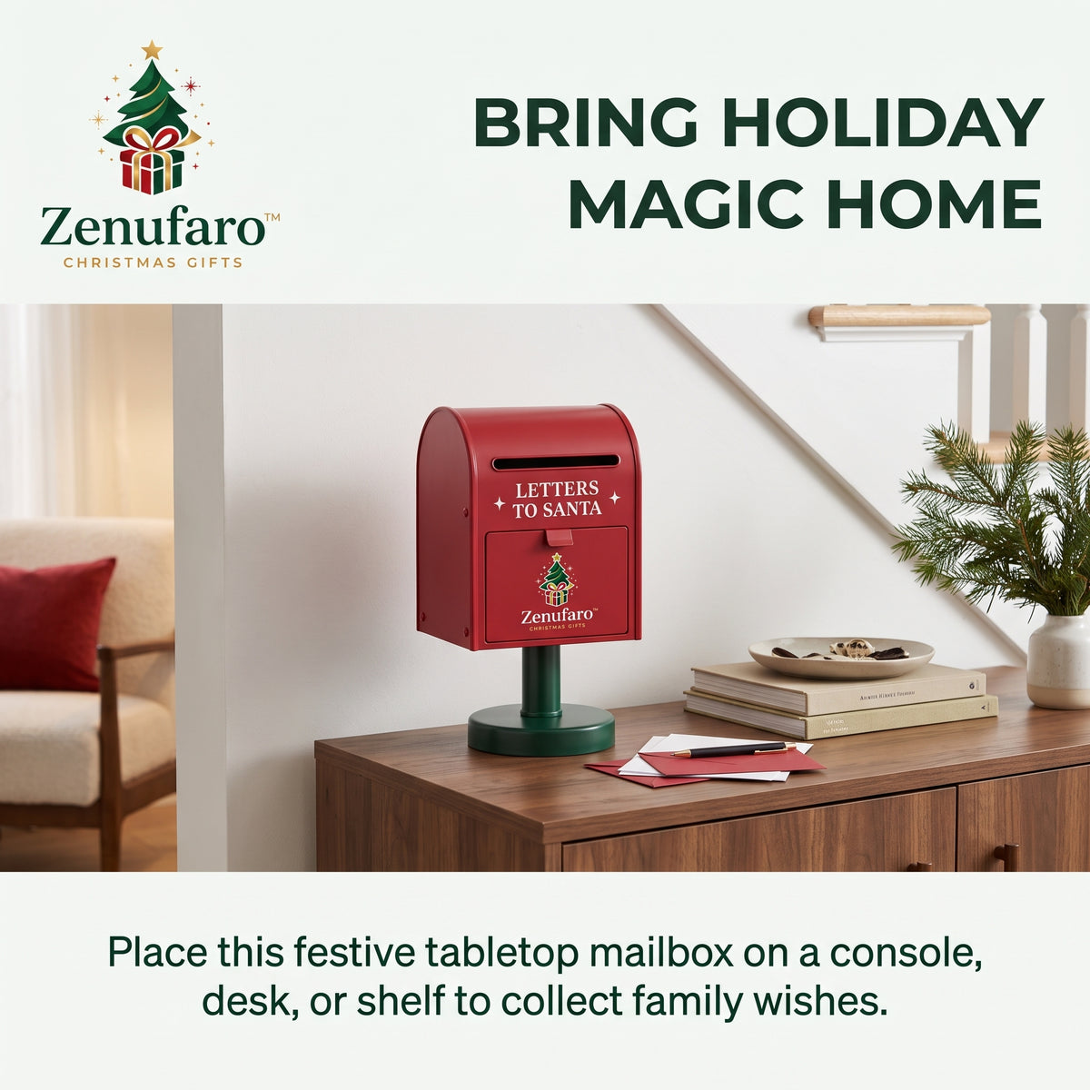 Zenufaro™ Letters to Santa Mailbox