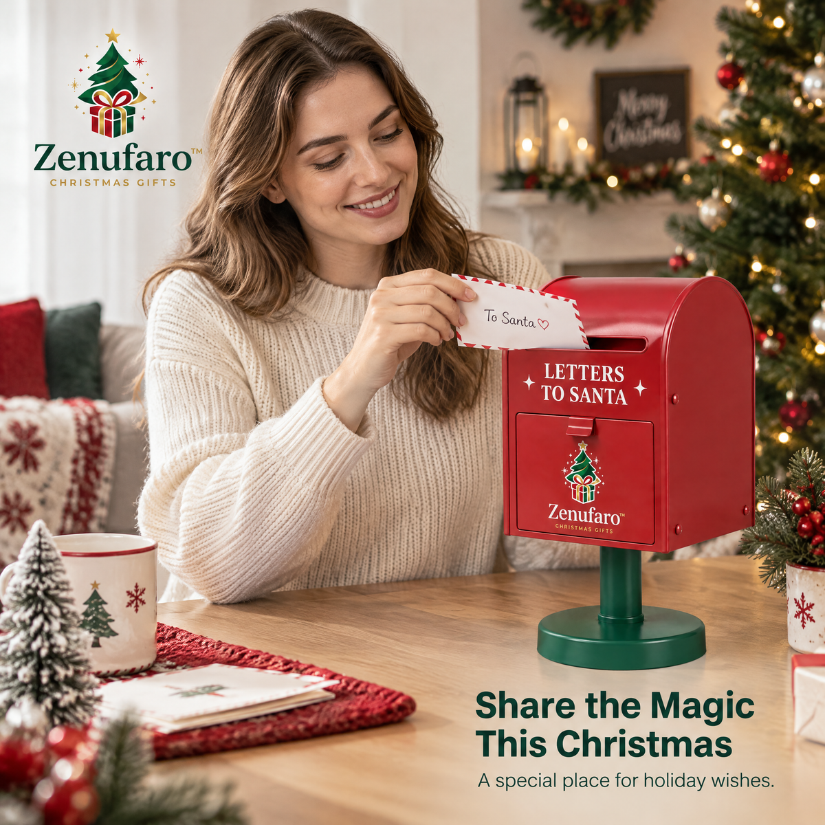 Zenufaro™ Letters to Santa Mailbox