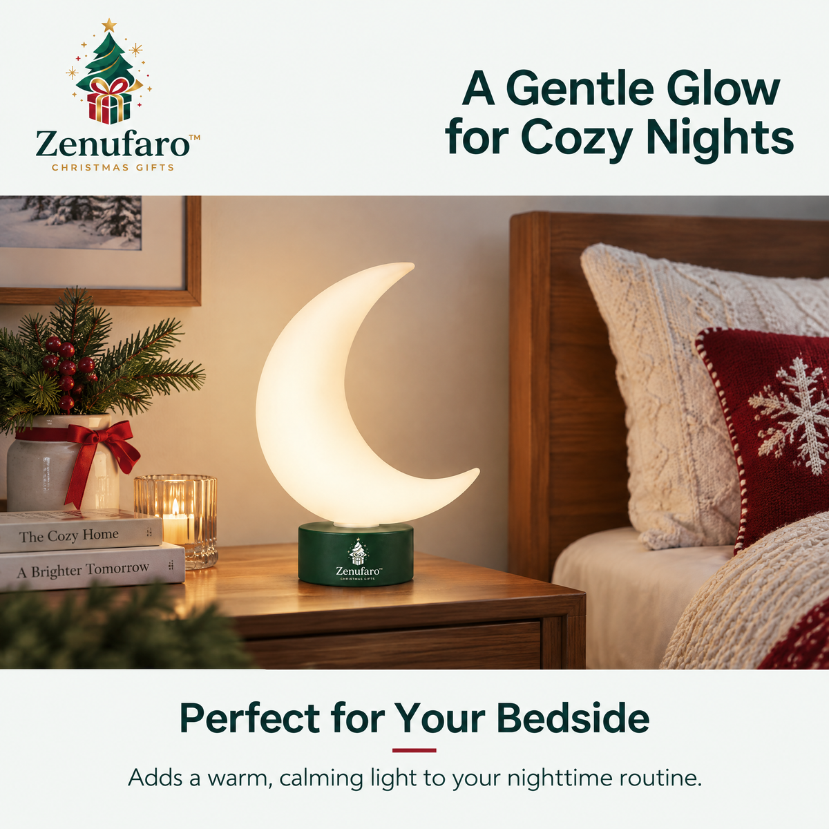 Zenufaro™ Midnight Christmas Moon