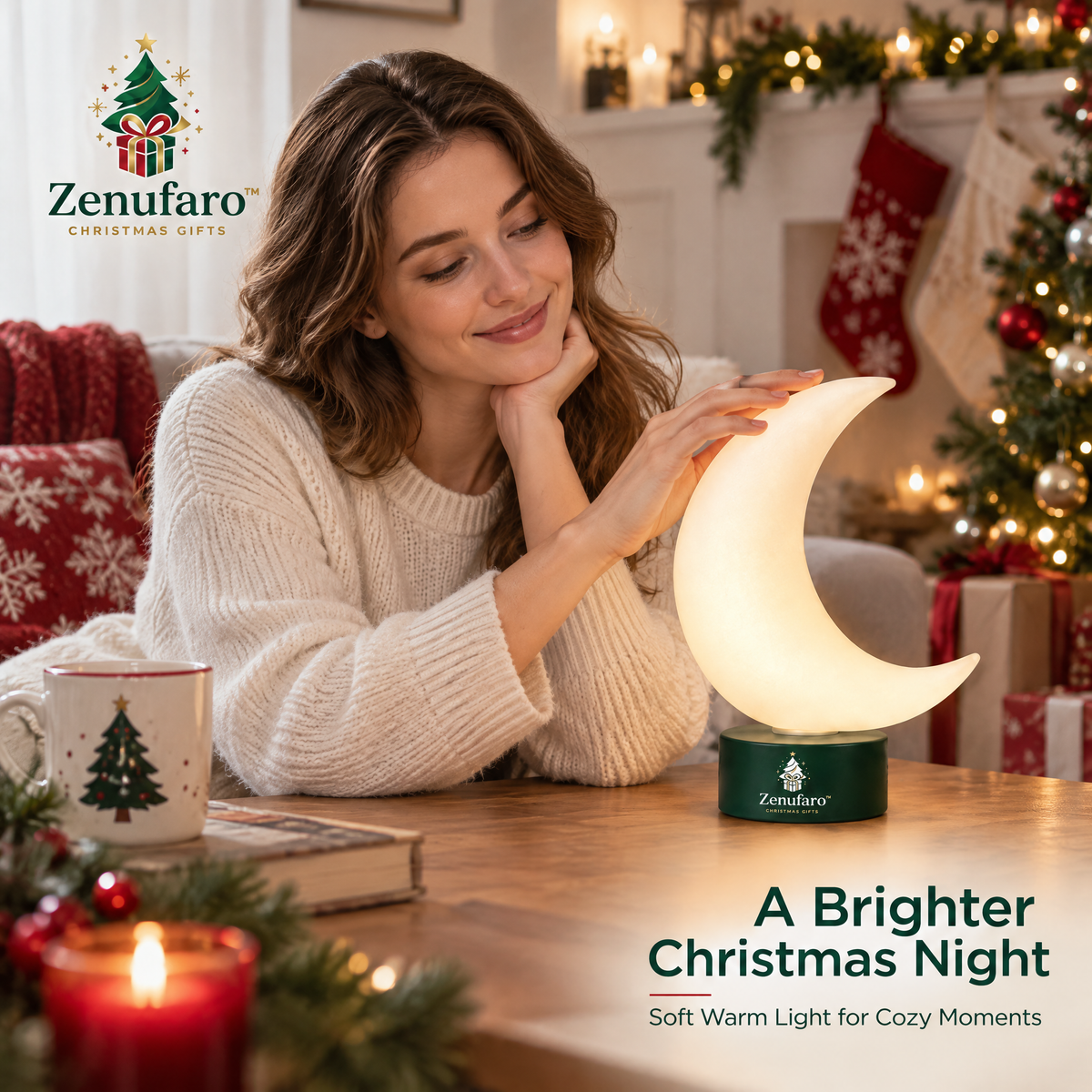 Zenufaro™ Midnight Christmas Moon